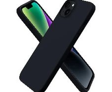 Liquid Silicone Case For Apple iPhone 14 Plus Luxury Thin Phone Cover Black