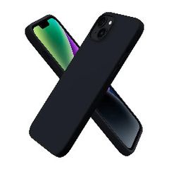 Liquid Silicone Case For Apple iPhone 14 Plus Luxury Thin Phone Cover Black