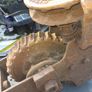 Another Beautiful Large Heavy Antique Iron Pulley Image 10