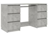 Writing Desk Concrete Grey 140x50x77 cm Chipboard