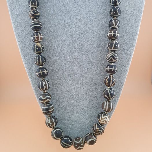 Rare Authentic Antique Burmese Pumtek Pyu Beads Necklace