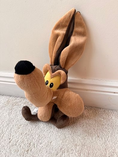 Vil Coyote Big Headz Looney Tunes TTC Global Plush Soft approx. 20 cm. (without ears) Used Please see photos