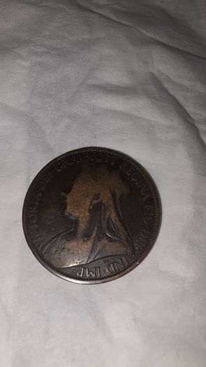 1898 one penny Victoria third Portrait