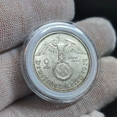 2 Reichsmark 1939 A Berlin WW2 Silver Coin third Reich