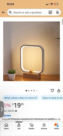 bedside lamps x2