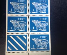 Irish stamps, 1d Gerl booklet pane