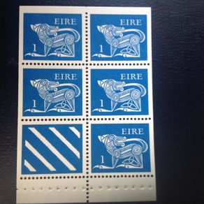 Irish stamps, 1d Gerl booklet pane