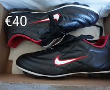 Football Boots Nike Tiempo 750 VT Black/Red (2005) Size 7.5UK FG