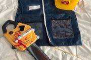 Boys Costume / Builder's hat / chain saw/
