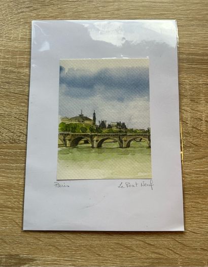 Watercolour Print of the Pont Neuf Bridge