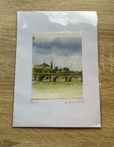 Watercolour Print of the Pont Neuf Bridge