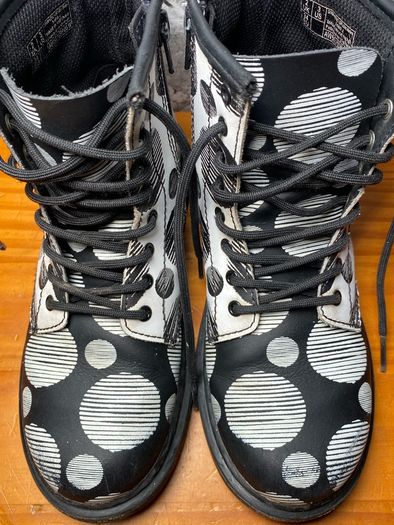 Dr Martens 1460 Girls Polka Dot Boots UK2 EU34