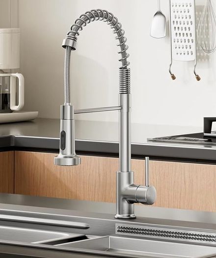 Brushed nickel pull down kitchen tap NEW