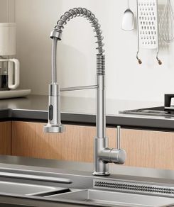 Brushed nickel pull down kitchen tap NEW