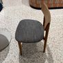 3 x Scandi Oak Dining Chair, Grey Tweed Fabric Seat Image 4