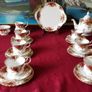 22 Piece Royal Albert Old Country Roses Bone China Gold Gilt Tea Set With Large Tea Pot For 6 Person Setting Made In England Image 3