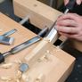 4 Piece Sturdy Chrome Vanadium Steel Woodworking Wood Chisel Set (13mm - 32mm), Plastic Handles with Carry Pouch Image 3