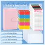 Budget Binder Notebook - PU Leather Ring Binder with 12 Zippered Cash Envelopes and 12 Expense Budget Sheet, Portable A6 Binder Planner Budget Wallet for Budgeting and Saving Money, 27Pcs (FREE POSTAGE) Image 8