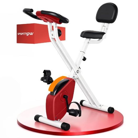 Foldable Exercise Bike with LCD Monitor