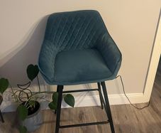 Velvet bar stool x2