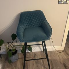 Velvet bar stool x2