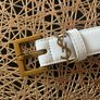 YSL white leather belt size L Image 7