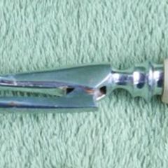 Antique Bone Handle Flatware Serving Meat Fork with Guard
