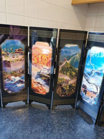 Great Wall of China Style Miniature Chinese Panel Screen 6 small screen