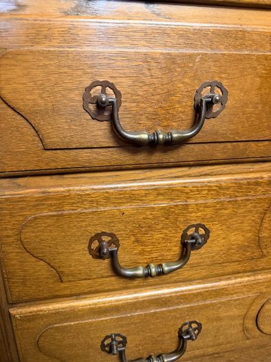 Early 20th Century French Solid Oak Chest of Drawers