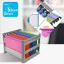 20PC PP Filing Cabinet A4 Suspension Files Hanging Folders with Tabs and Inserts, Filing Cabinet Haning File for Office School Desktop File Storage, File Classification (Mix Colors) Image 3