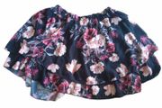 Print Tiered Frill Mini Skirt