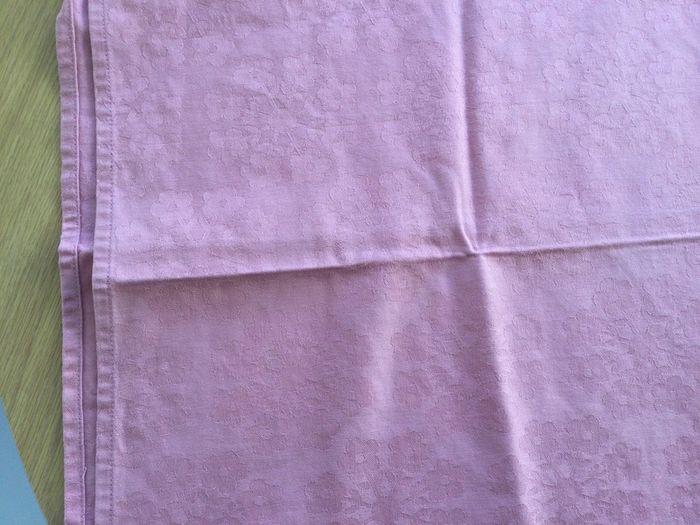 Pink tablecloth
