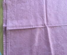 Pink tablecloth