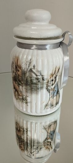 Handmade Beautiful Bunnies egg, candle and jar
