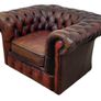 Vintage Deep Button ox-blood leather Chesterfield Image 2