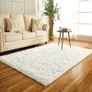 MULTIPLE COLOURS AVAILABLE Small Fluffy Rugs Washable Long Plush Rugs, Bedroom Soft Pile Rug Carpets Bedroom Mats Home Decoration (Beige,60x120 cm) FREE EXPRESS SHIPPING Image 3