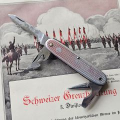 Vintage Wenger Red Alox Soldier Original Swiss Army Knife Issued 1965 Rare Collectable
