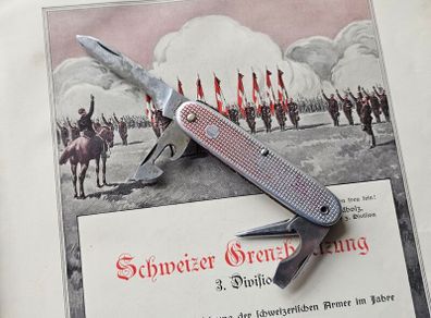 Vintage Wenger Red Alox Soldier Original Swiss Army Knife Issued 1965 Rare Collectable