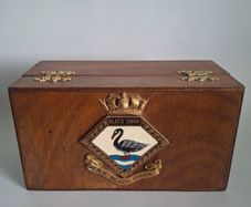 Handmade HMS Black Swan Royal Navy Crest Box
