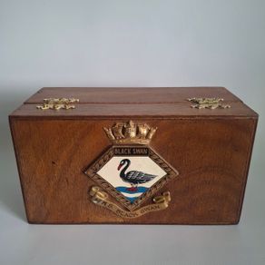 Handmade HMS Black Swan Royal Navy Crest Box