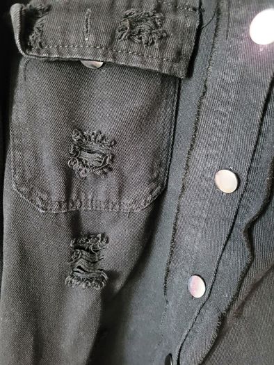 Plus size black denim jacket size 16-18