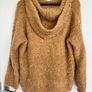 Sandro Paris Mohair Wool Blend Hooded Jumper Camel One Size Image 8