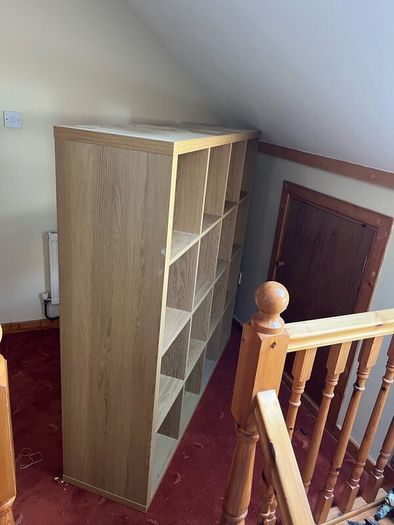 16 cube natural oak storage unit