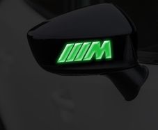 Bmw M Sport Logo Glow In Dark Decals Stickers Graphics X2 Set For Wing Mirrors