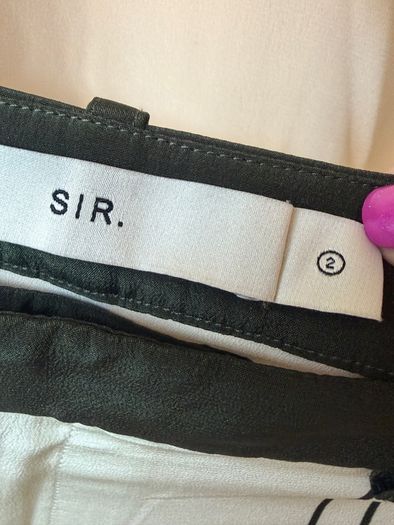SIR. Garden Stripe 100% Silk Shirt & Trousers Set UK 10/12