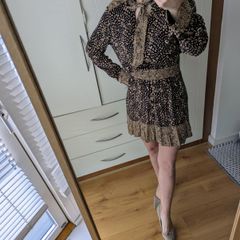 Zara mini dress, size M, leopard print 100% viscoza ,