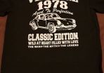 Men's Black Birthday T-shirt Vintage 1978