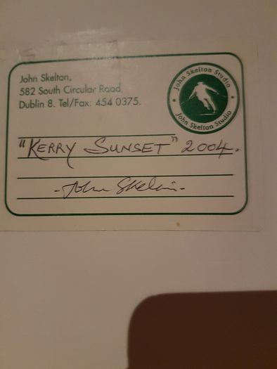 "Kerry Sunset"- Oil Painting by John Skelton Snr. 2004.