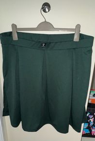 Shein Frenchy Dark Green Pleated A-Line Skirt
