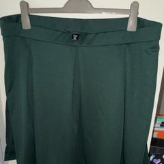 Shein Frenchy Dark Green Pleated A-Line Skirt